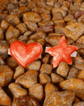 Anaario Heart-Star Clip, Orange hair clip for kids