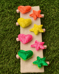 Anaario Heart-Star Clip (Set of 8), assorted colours hair clip set for kids