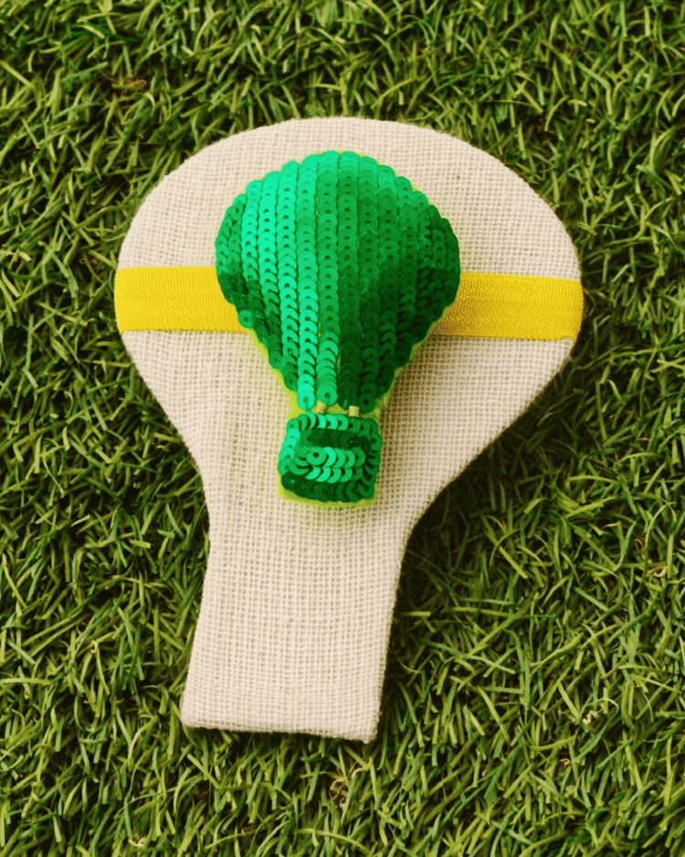 Anaario Parachute Hair Ties, Green hair tie for kids
