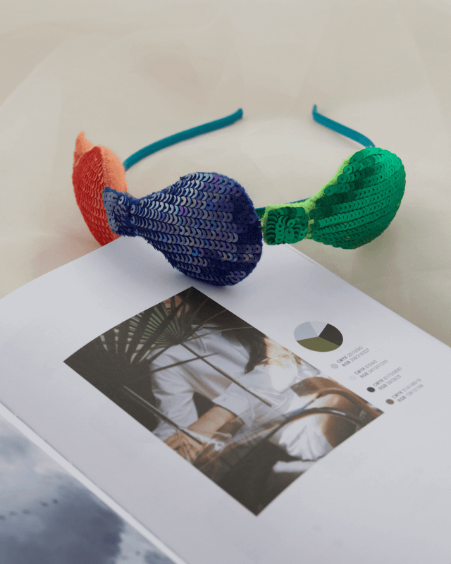 Anaario Parachute Hairband (Set of 3), Orange + Blue + Green combo for kids