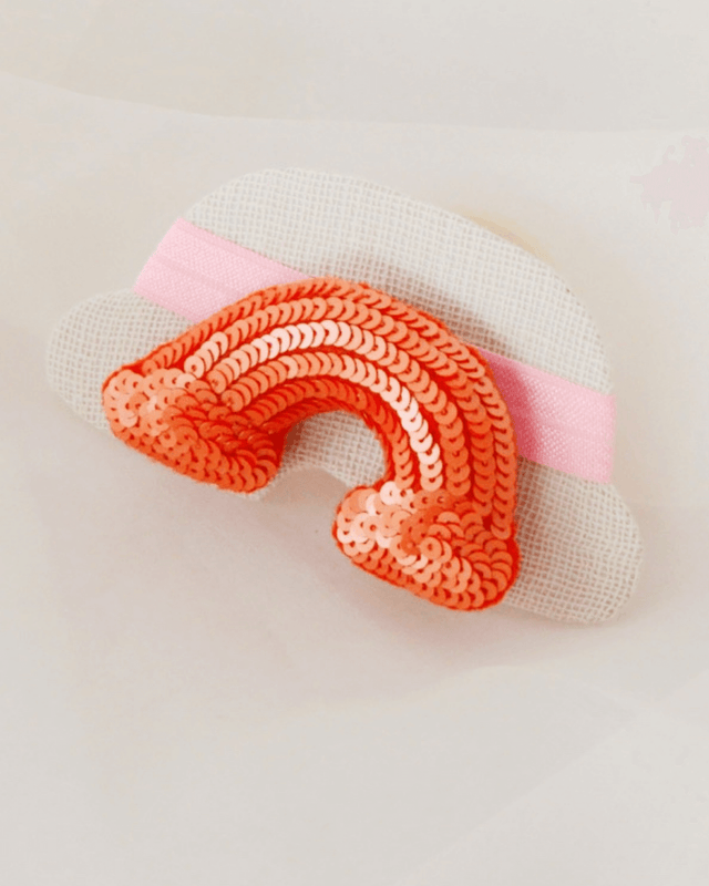 Anaario Rainbow Hair Ties, Orange hair tie for kids