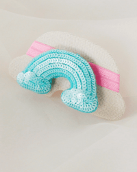 Anaario Rainbow Hair Ties, Light Blue hair tie for kids