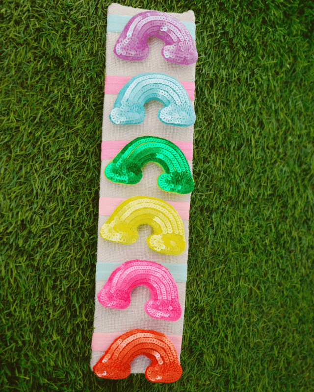 Anaario Rainbow Hair Ties (Set of 6), assorted colours hair tie set for kids
