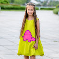 Girl wearing Anaario Sweet Summer Daze Dress, Aqua Magic Print