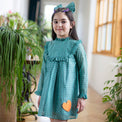 Girl wearing Anaario Teal Clouds Dress