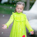 Girl wearing Anaario Teal Clouds Dress
