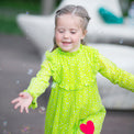 Girl wearing Anaario Teal Clouds Dress