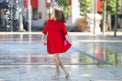 Anaario Teal Clouds Dress, dress for kids