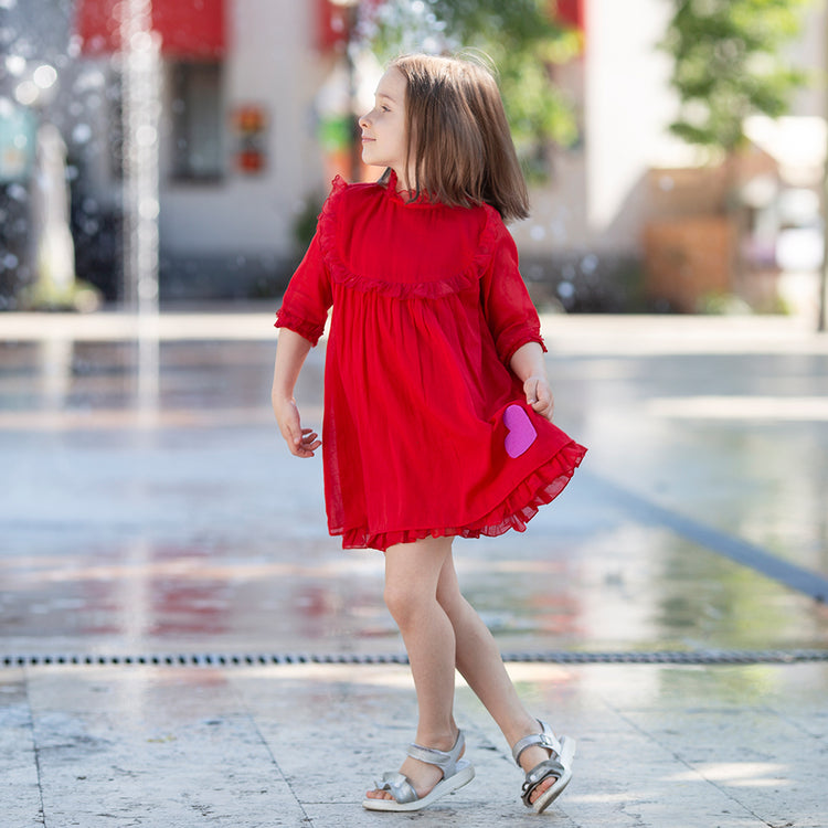Anaario Teal Clouds Dress, dress for kids