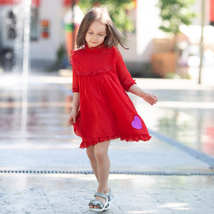 Anaario Teal Clouds Dress, dress for kids