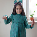 Girl wearing Anaario Teal Clouds Dress