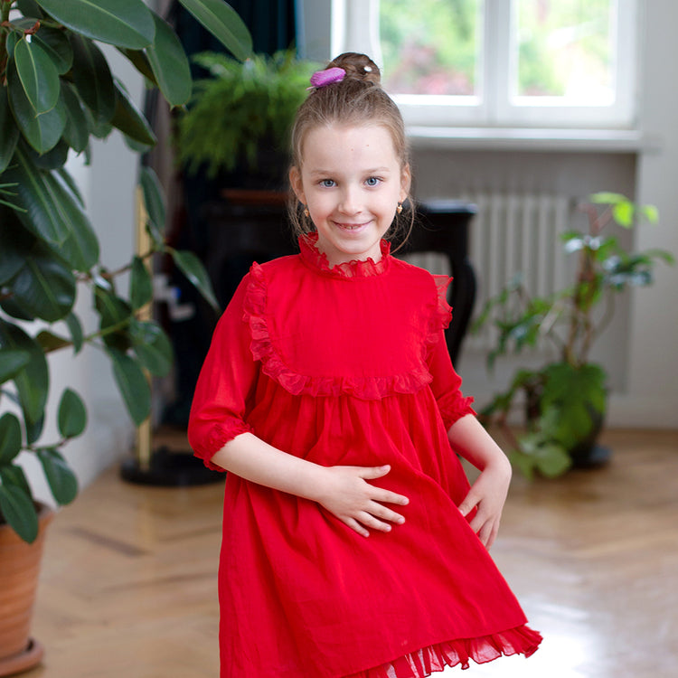 Anaario Teal Clouds Dress, dress for kids
