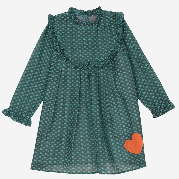 Girl wearing Anaario Teal Clouds Dress