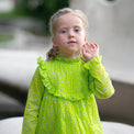 Girl wearing Anaario Teal Clouds Dress