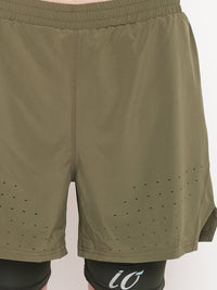 Olive Shorts with Jammers